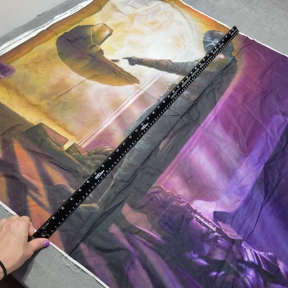 David Textiles Fabric Panel Unisex OS Purple Star Wars Mandalorian Turning Point